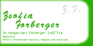 zsofia forberger business card